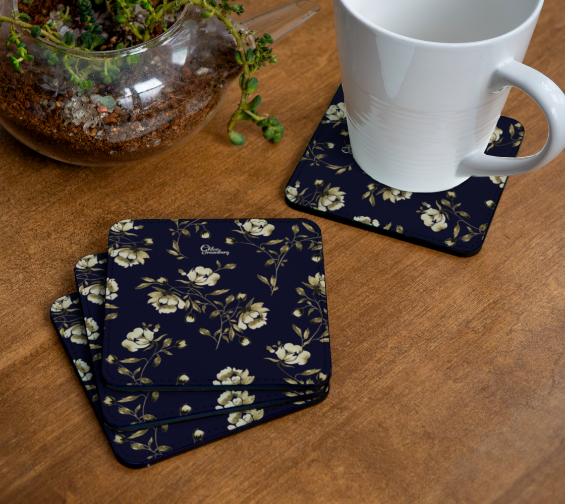 Dark Elegance Decorative Coasters | Made in Canada, Stylish & Durable