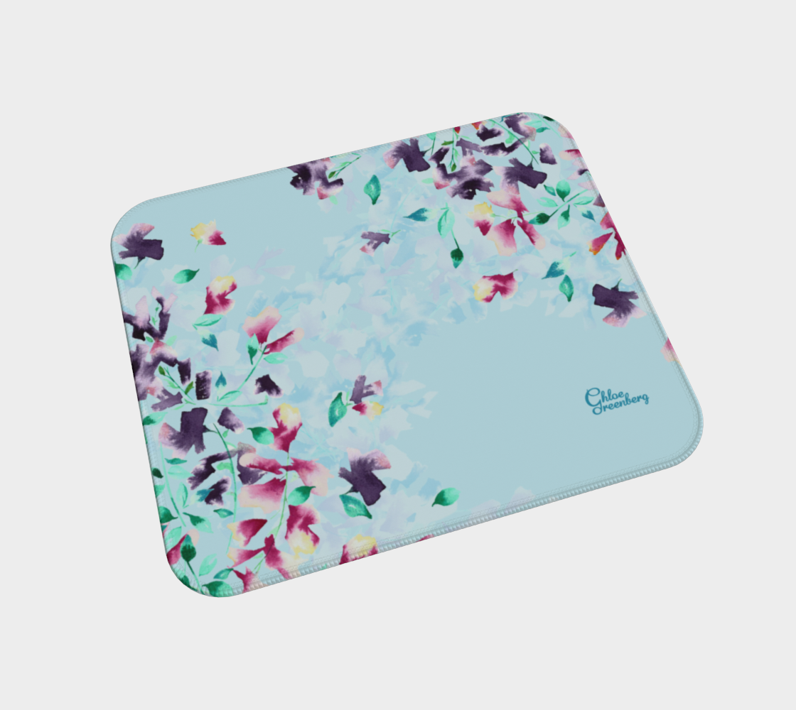 Delphinium Botanical Desk Mat | Protective & Stylish Table Pad